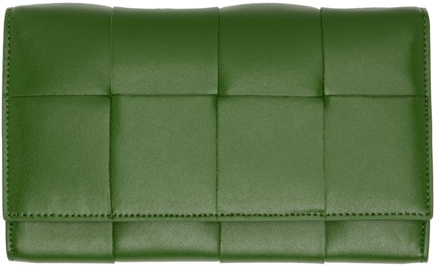 Bottega Veneta メンズ グリーン ーン 長財布 財布 & カードホルダー