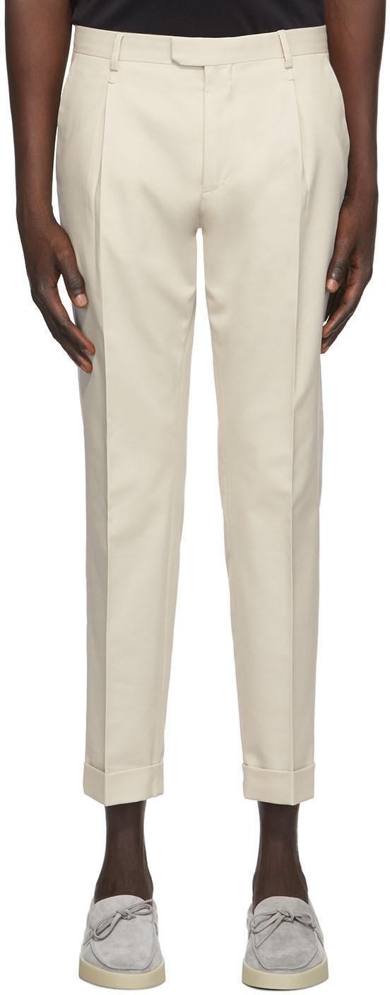 Z Zegna Wool Off-white One Pleat 