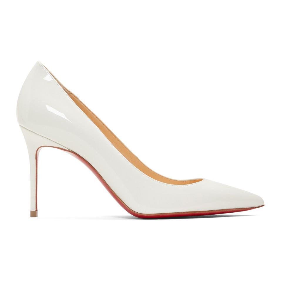 christian louboutin white high heels