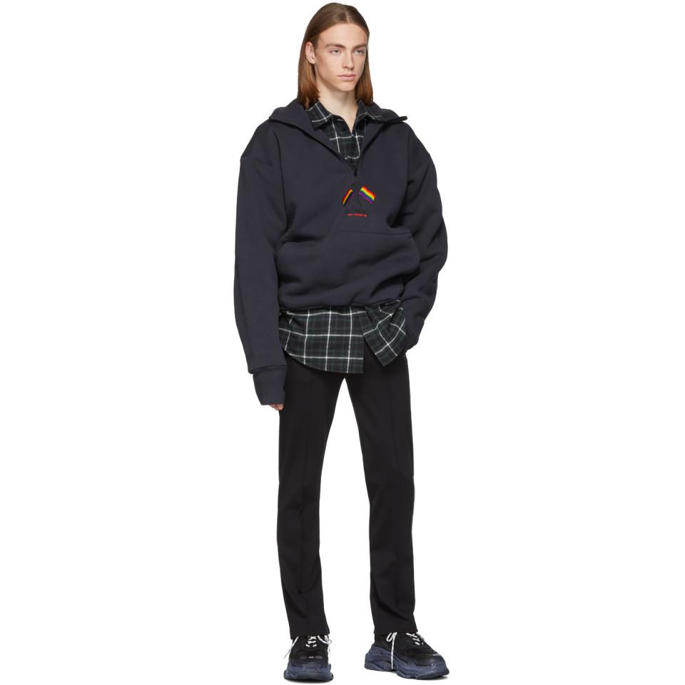 black balenciaga flannels