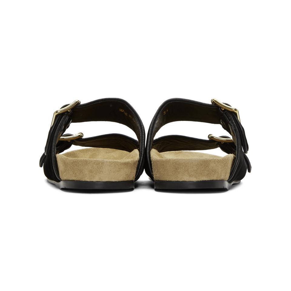 prada velvet slip on sandals