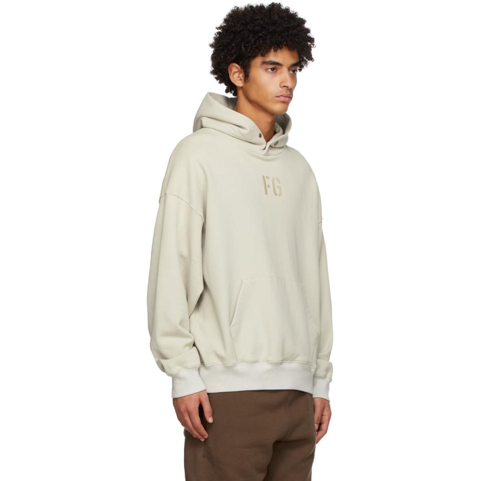 Fear Of God Beige Fleece Fg Hoodie in 
