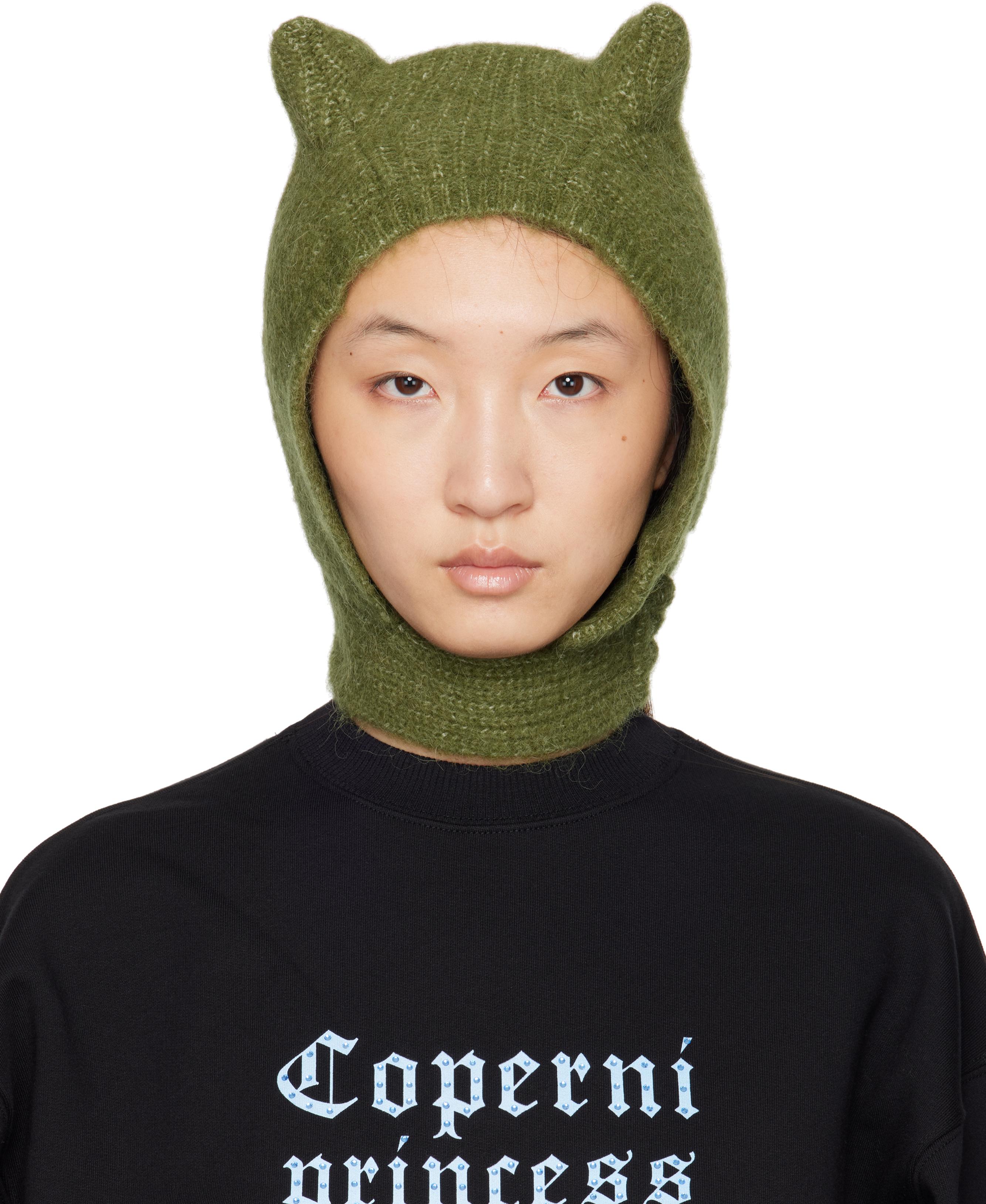 Coperni Gray Knitted Wool Horn Beanie Coperni Knitted Horn Beanie Коллекция доступна на Малой  main image 4