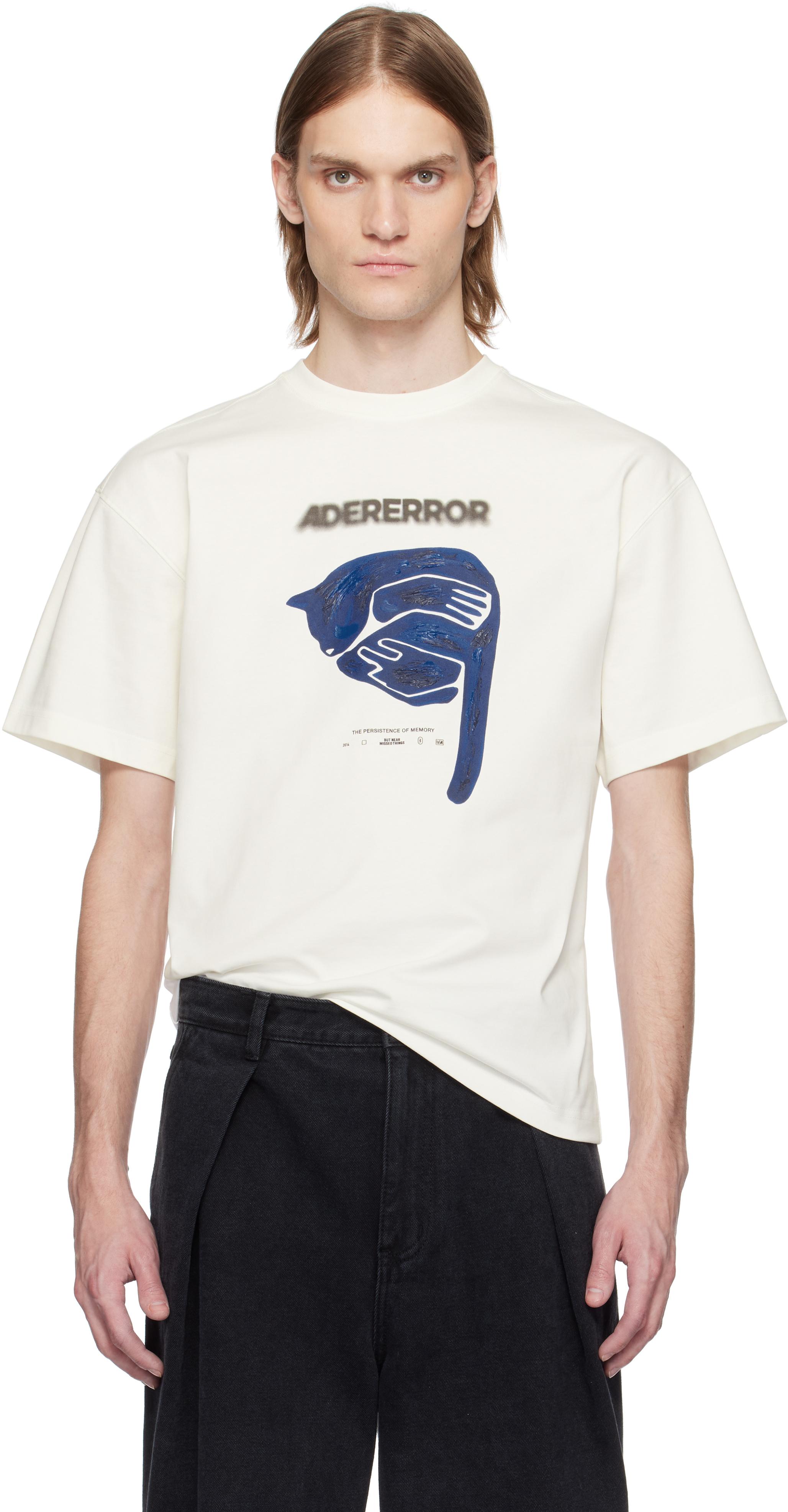 ADERERROR★グラフィックプリント Tシャツ ホワイト 半袖 メンズ adererror-OFF-WHITE-Off-