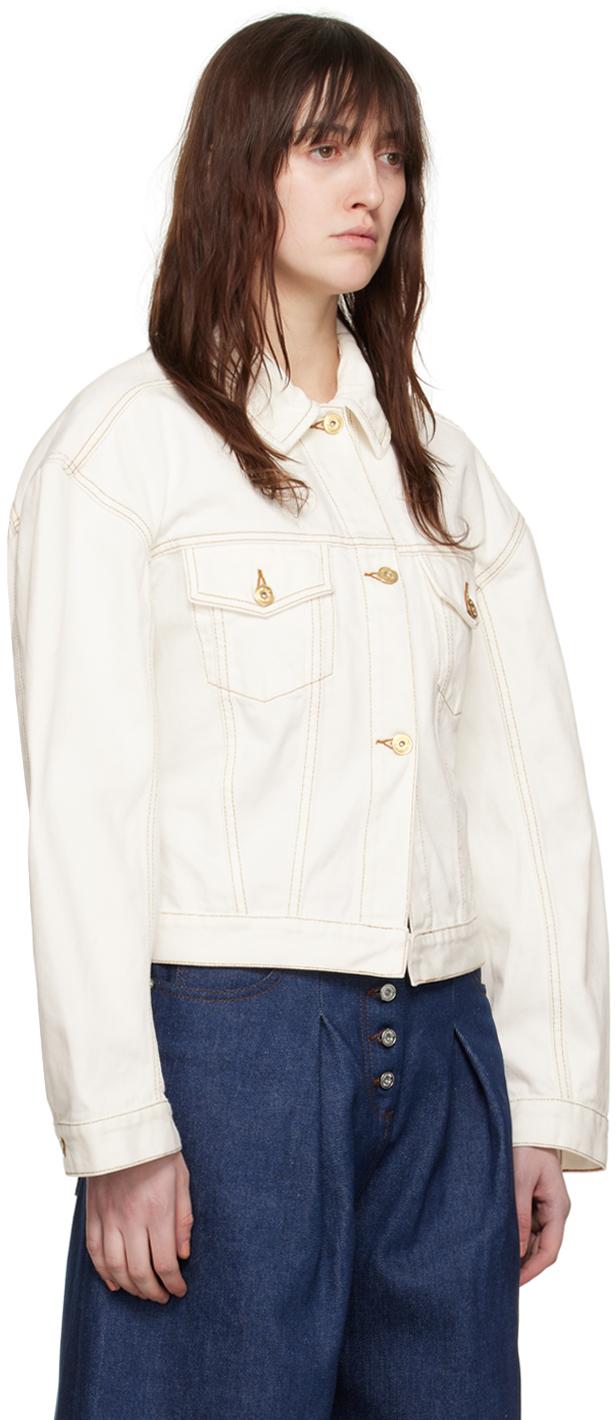 【JACQUEMUS】24ss La veste de-Nimes La veste de-Nîmes denim jacket in neutrals - Jacquemus | Mytheresa