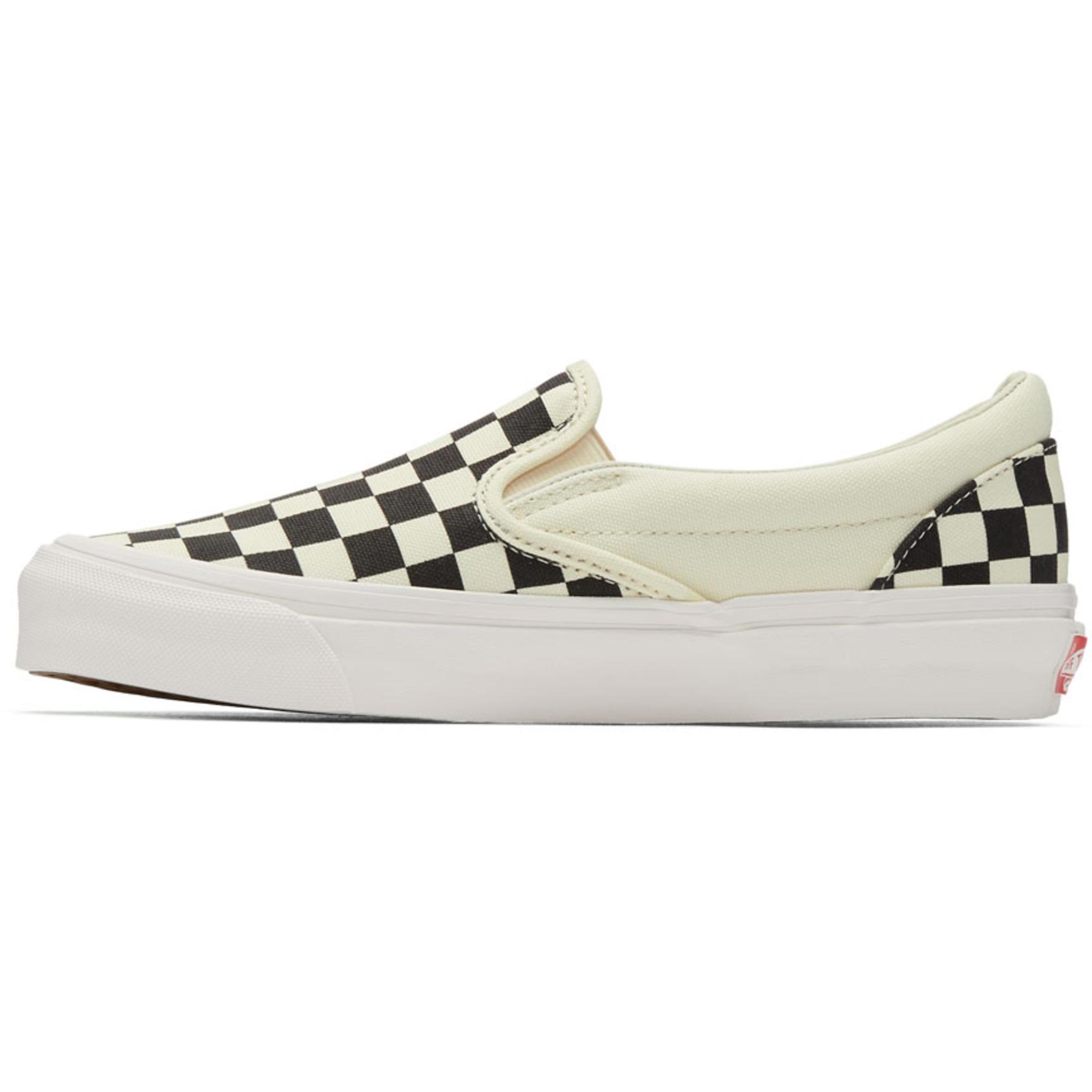 Vans Canvas Black And Off-white Og Checkerboard Classic Slip-on ...