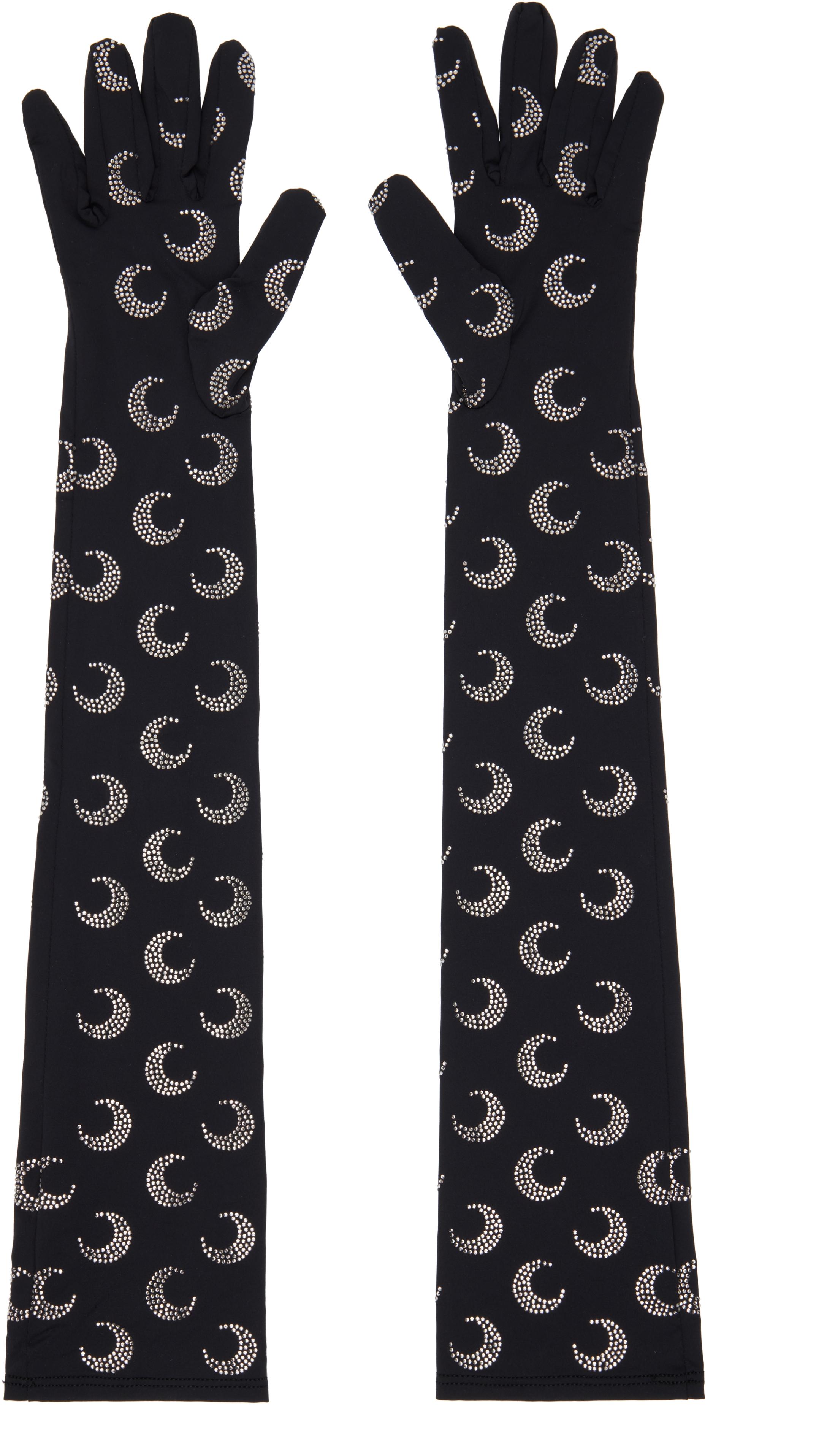 ◆Marine Serre◆All Over Moon リジェネレイト グローブ Marine Serre & Regenerated All Over Moon グローブ ブラック