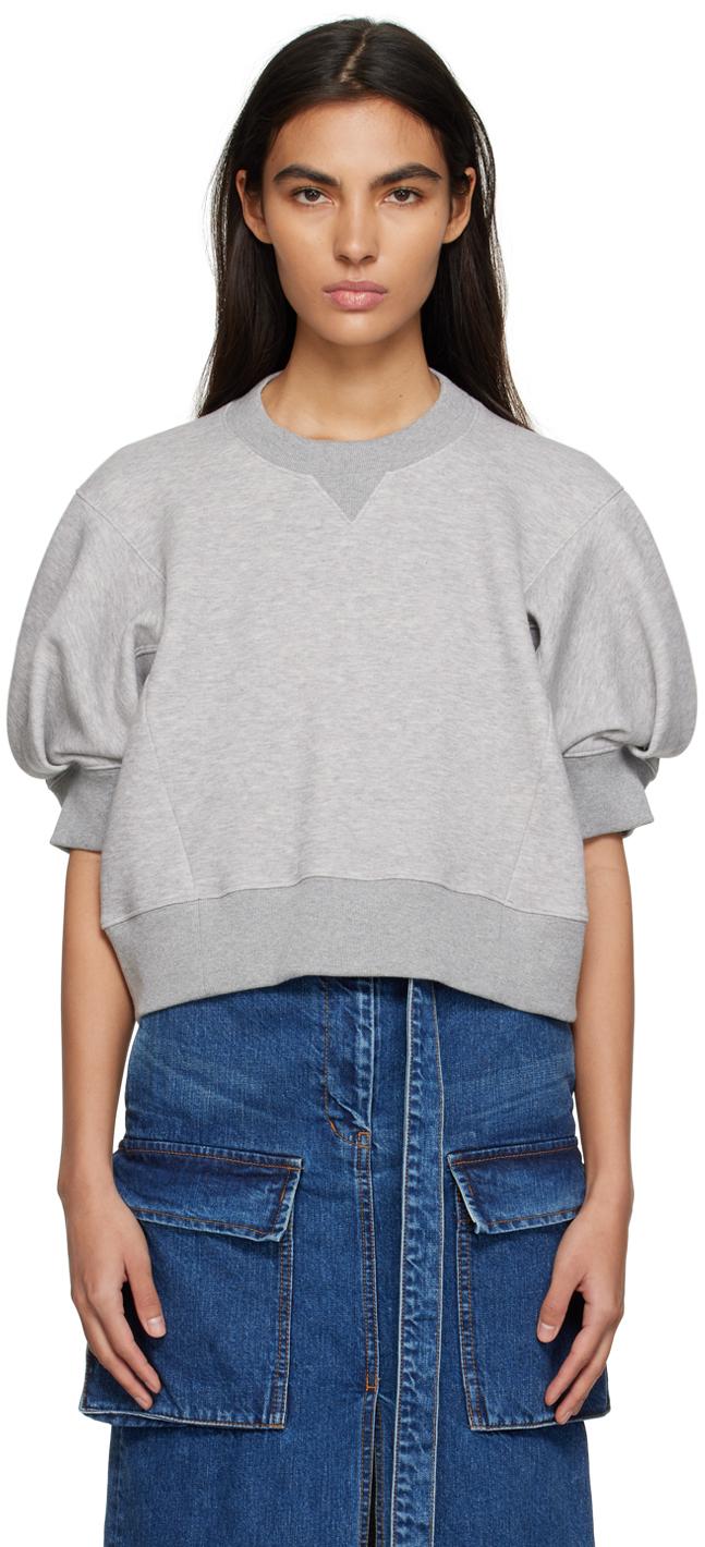 sacai パフスリーブ スウェット 黒 サイズ1（Sacai（サカイ）の「Sacai 