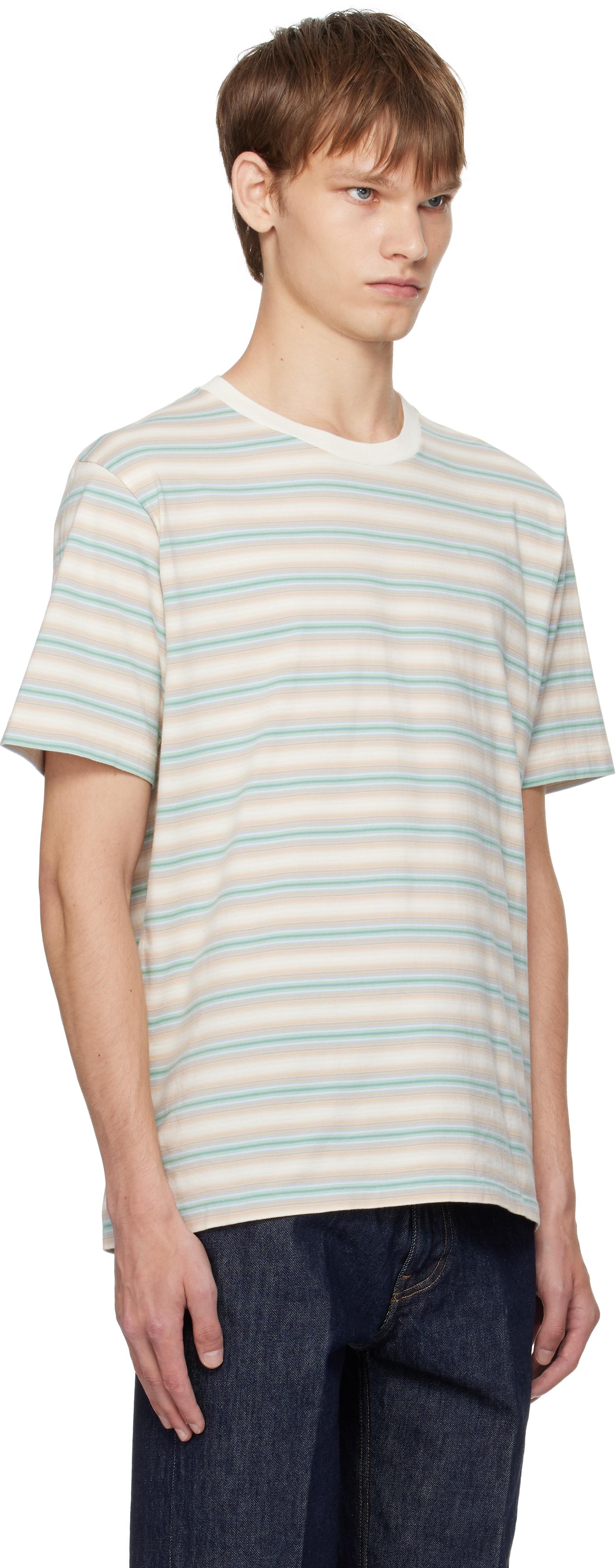 AURALEE Gradient Stripe Jersey T-Shirt in Black for Men | Lyst