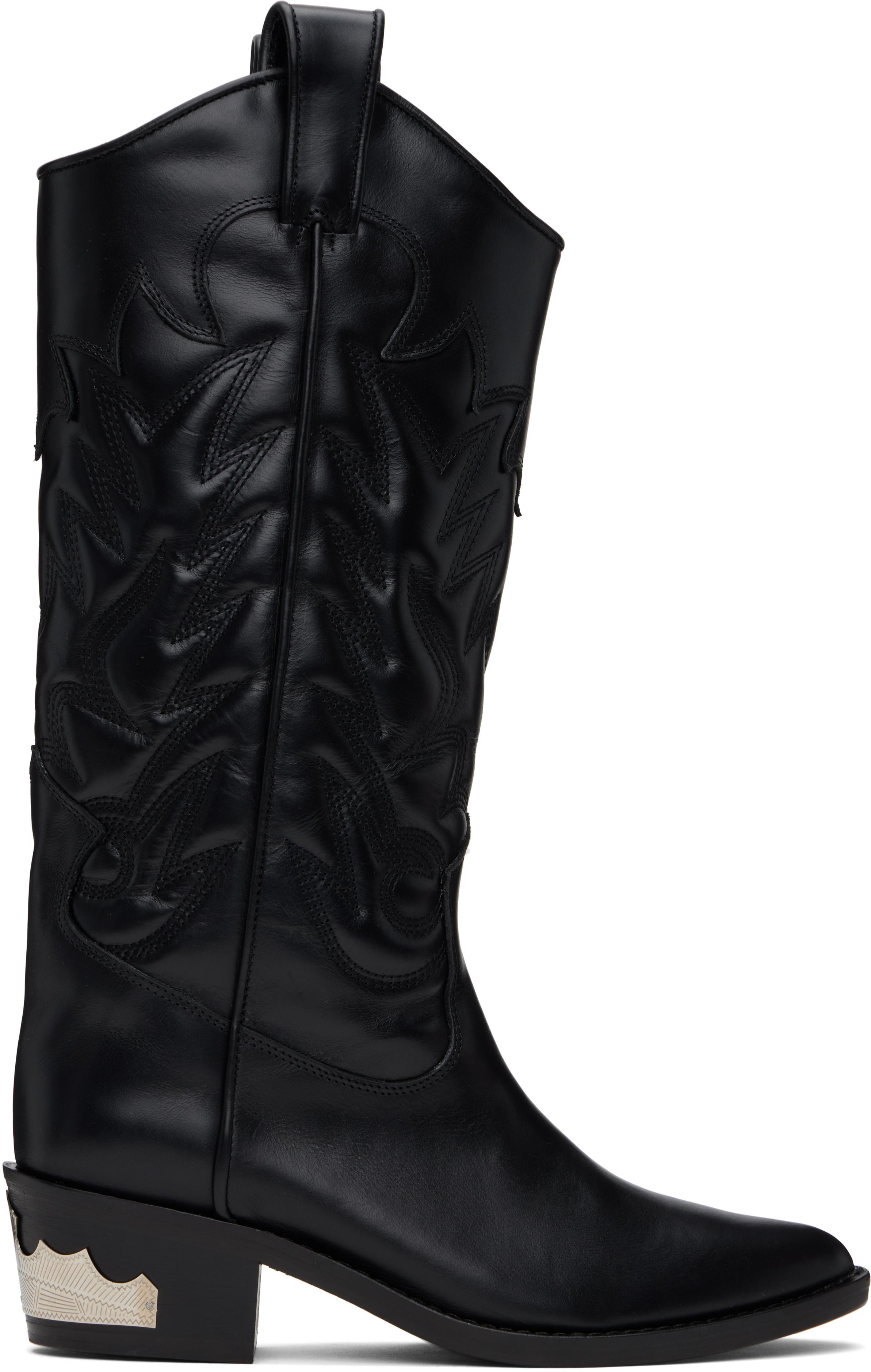 Amazon.com: OTMYIGO Black,35, Short Cowboy Boots for Women