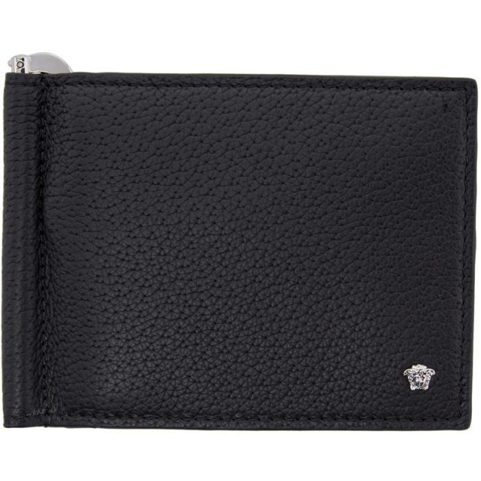 Versace Leather Black Money Clip Medusa Wallet for Men - Lyst