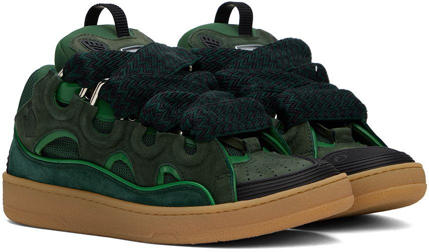 【関税込み】Lanvin SSENSE限定 タン＆ブラック Curb スニーカー Lanvin SSENSE Exclusive Black Curb Leather Sneakers Lanvin