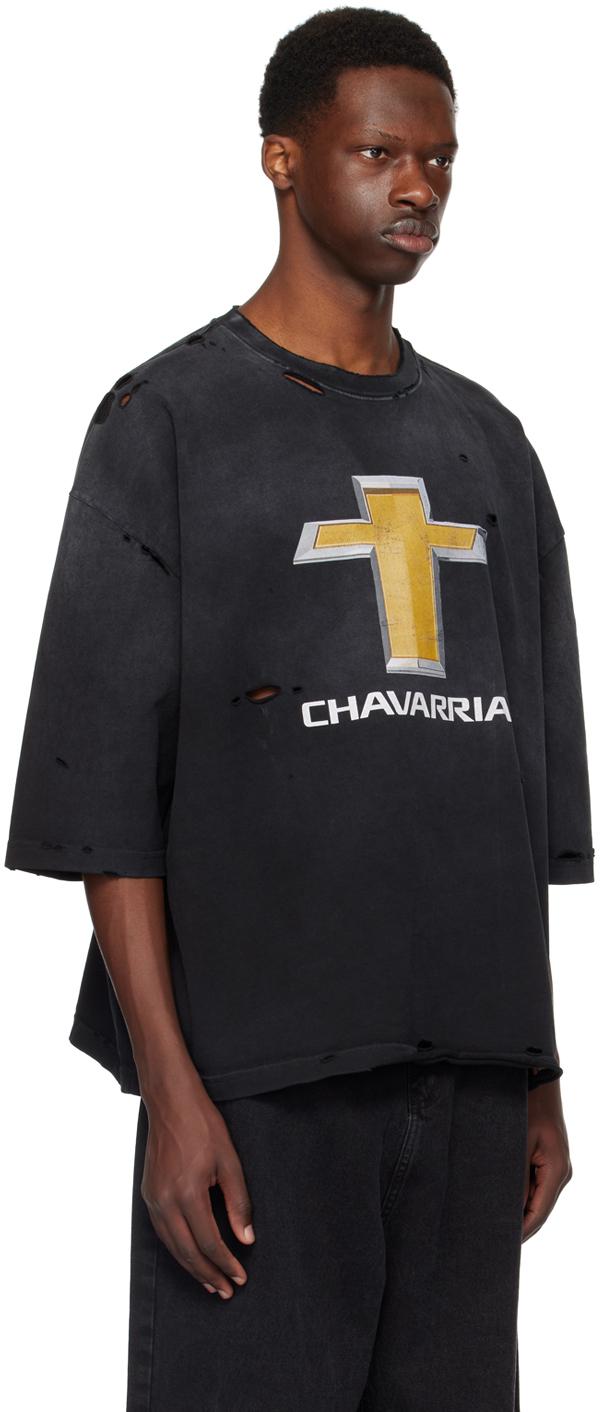 Willy Chavarria Distressed T-shirt in Black for Men | Lyst UK