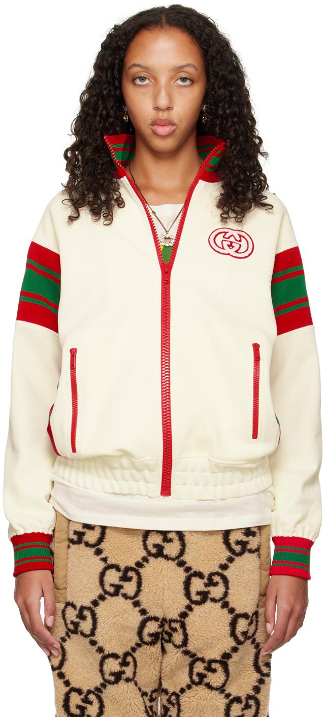 Gucci Off-white Striped Track Jacket | Lyst UK