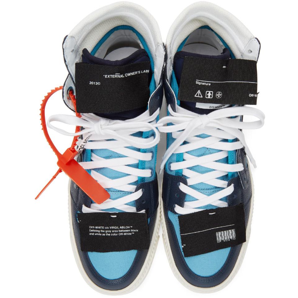 Off-White c/o Virgil Abloh Off-court 30 High Top Blue Sneakers for Men |  Lyst