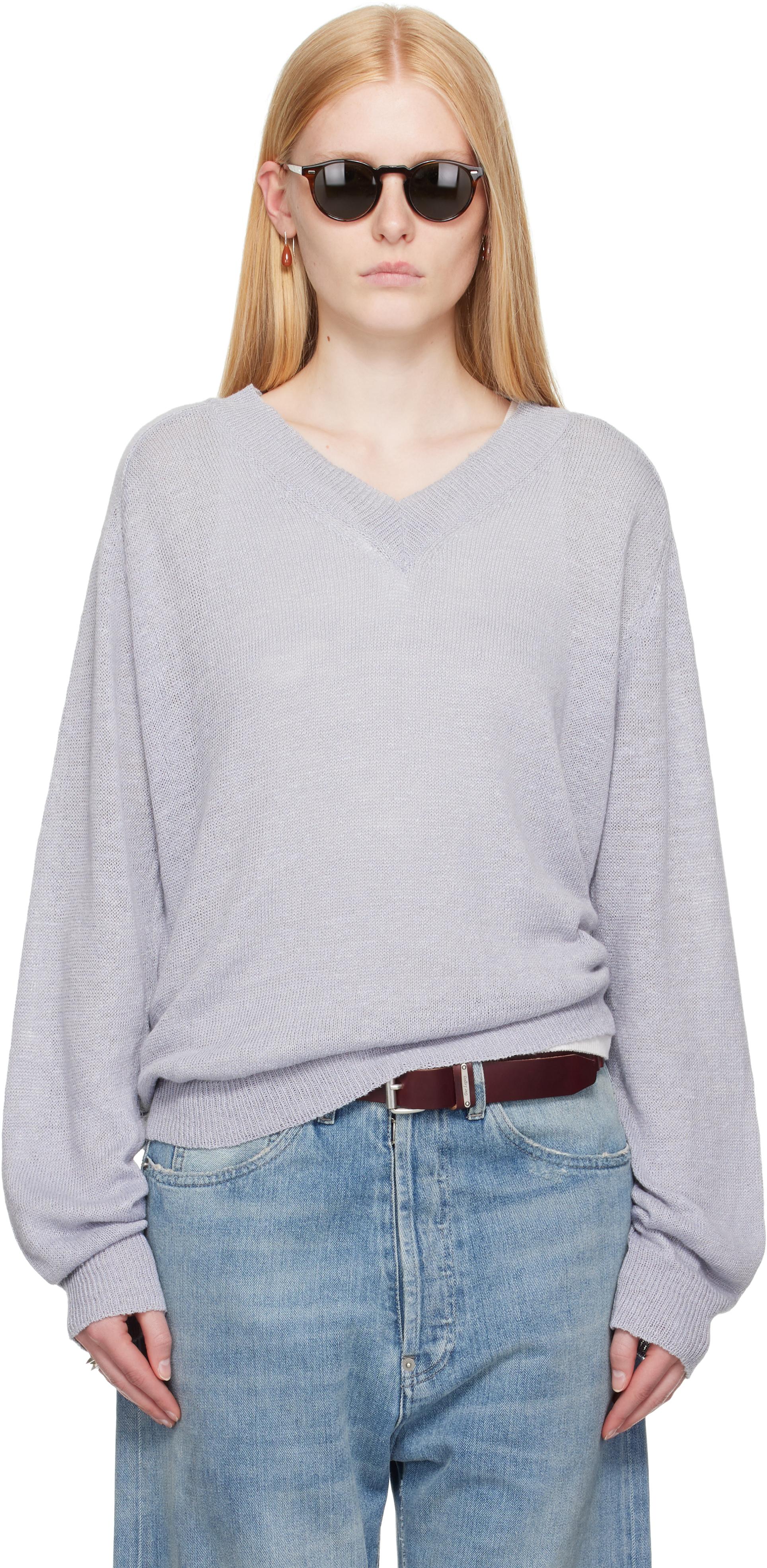 【OUR LEGACY】RUE V-NECK 46 Our Legacy - Rue V-Neck Nori Green Cyclone Linen