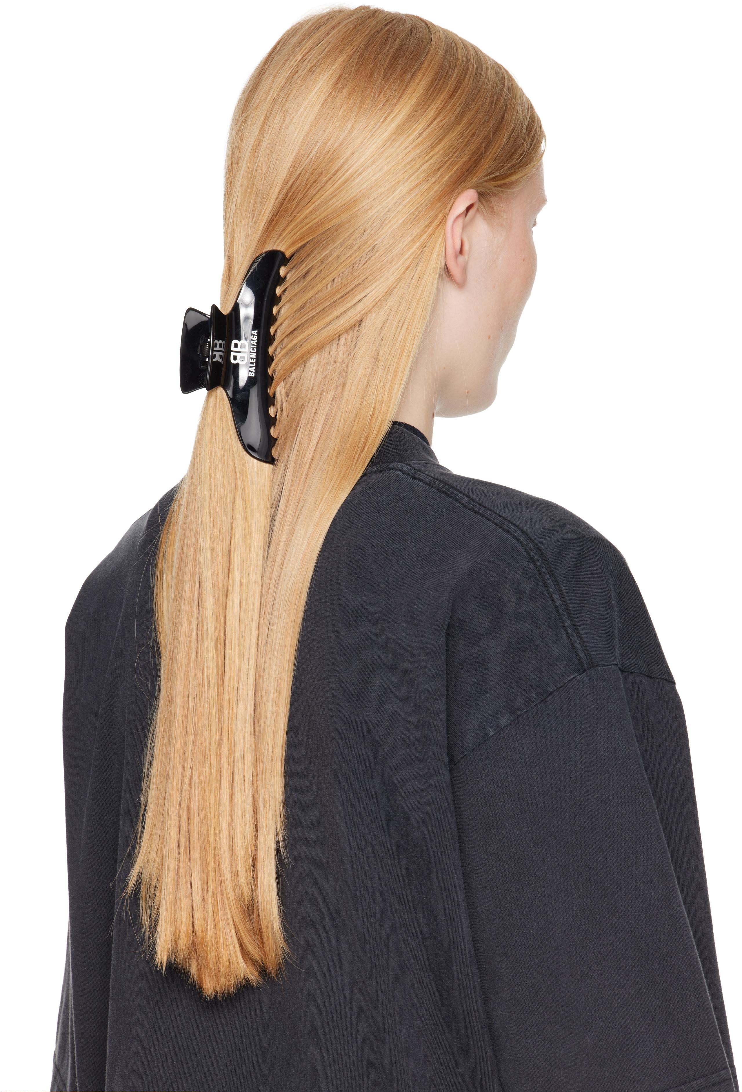 25SS new/BALENCIAGA Holli BBヘアクリップ Hair clip Black Balenciaga Holli Hair Clip in Black | Lyst