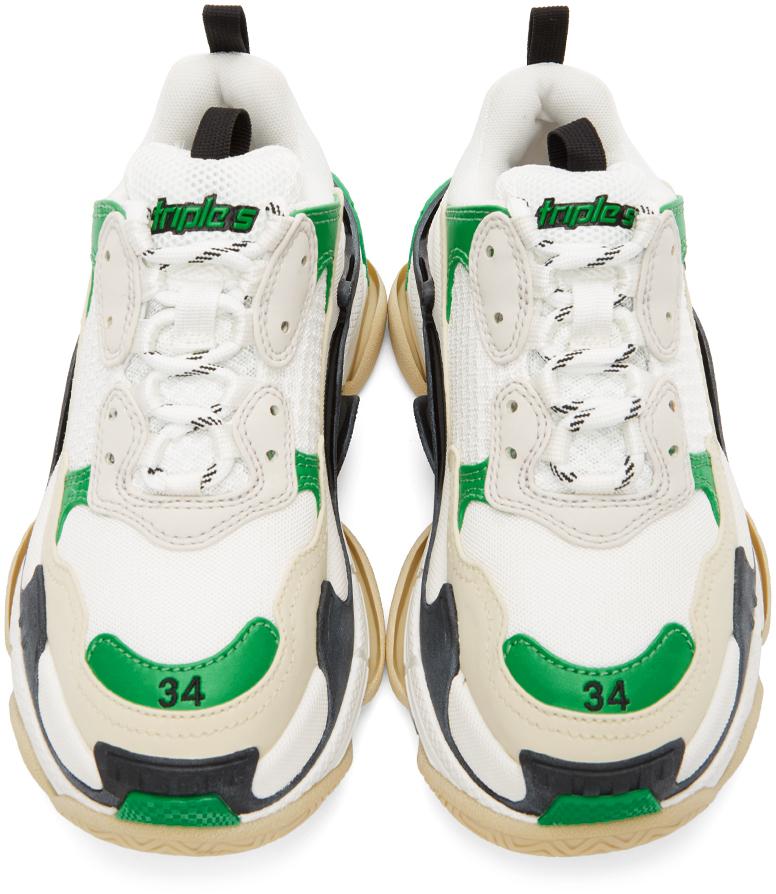 balenciaga triple s green blue