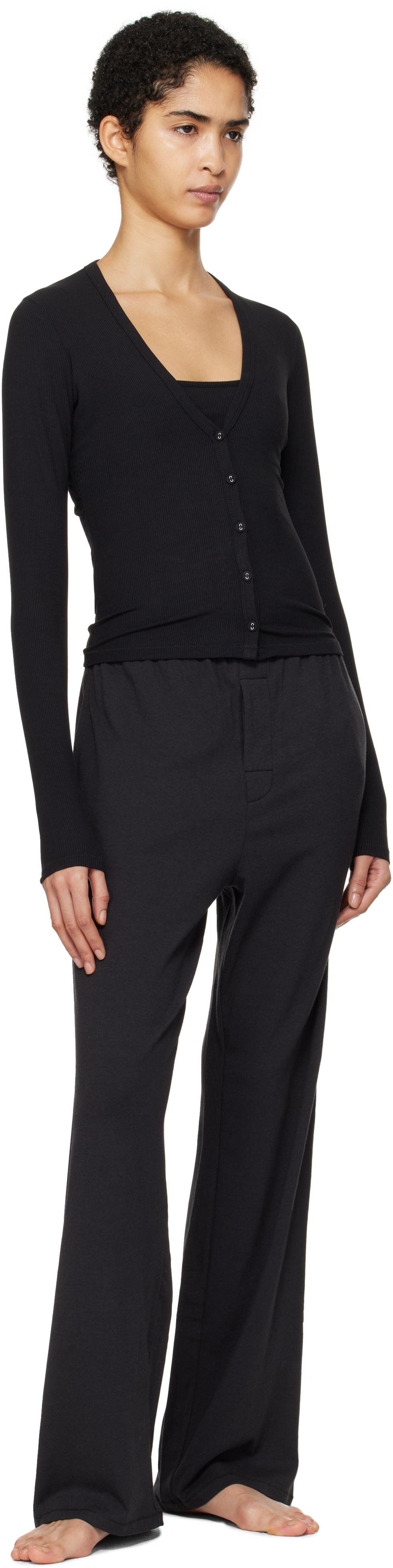 Black lounge cardigan sale