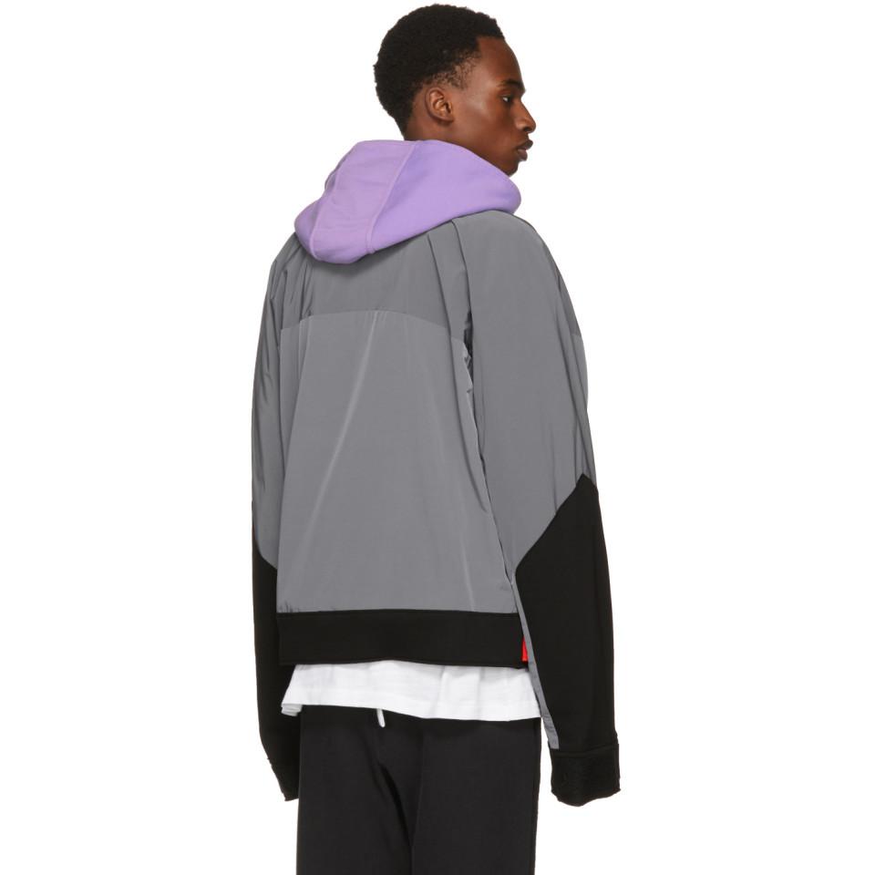Download Off-White c/o Virgil Abloh Cotton Grey Mesh Pocket Anorak ...