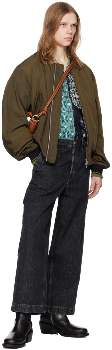 Dries Van Noten メンズ ブラック ルースフィット ジーンズ ジーンズ
