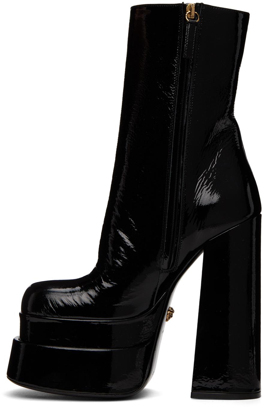 Versace Aevitas Platform Boots in Black | Lyst