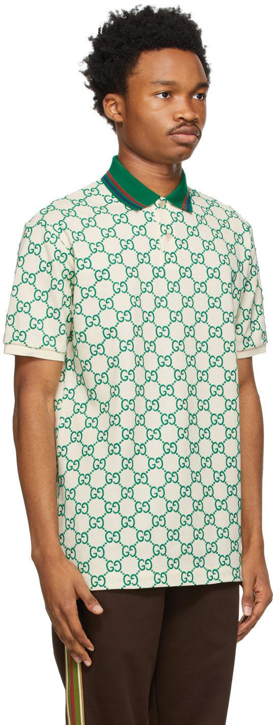 Gucci Off gg Polo in Green for Men Lyst