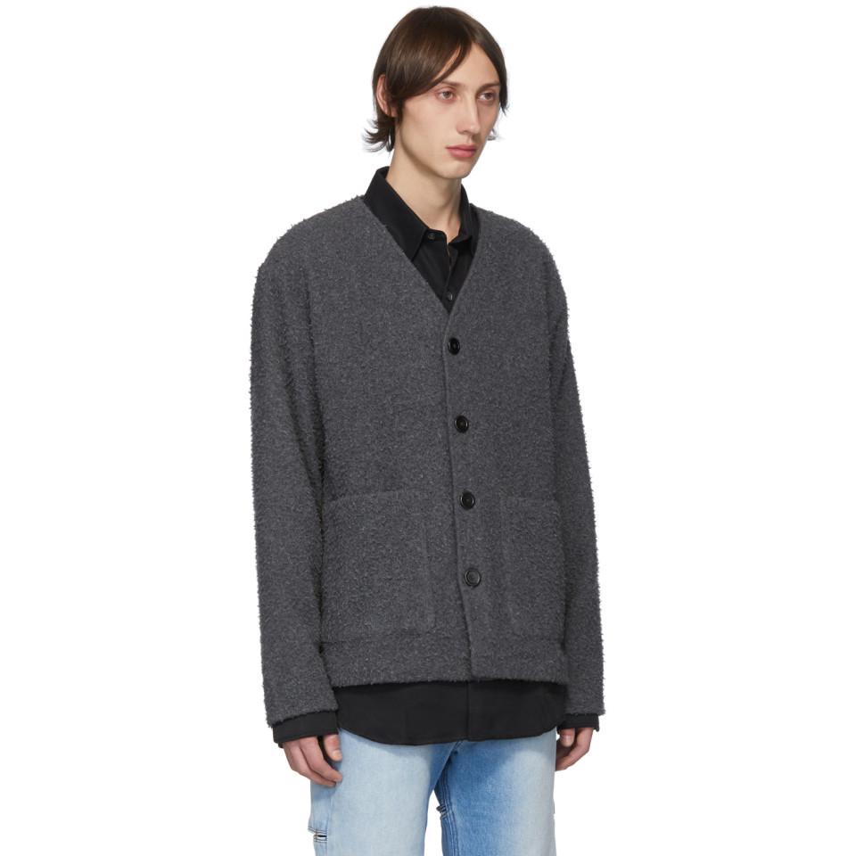 our legacy cardigan shaggy grey