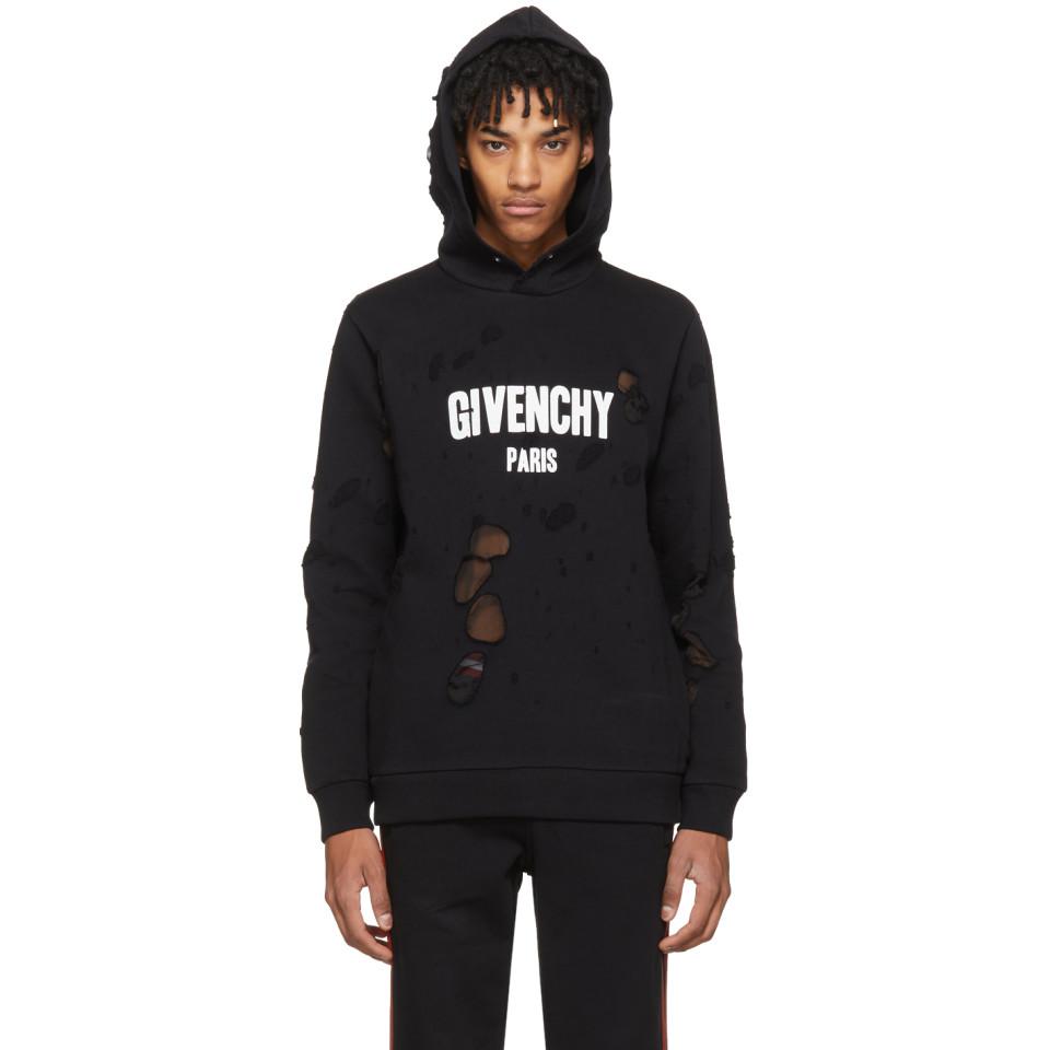 givenchy distressed hoodie