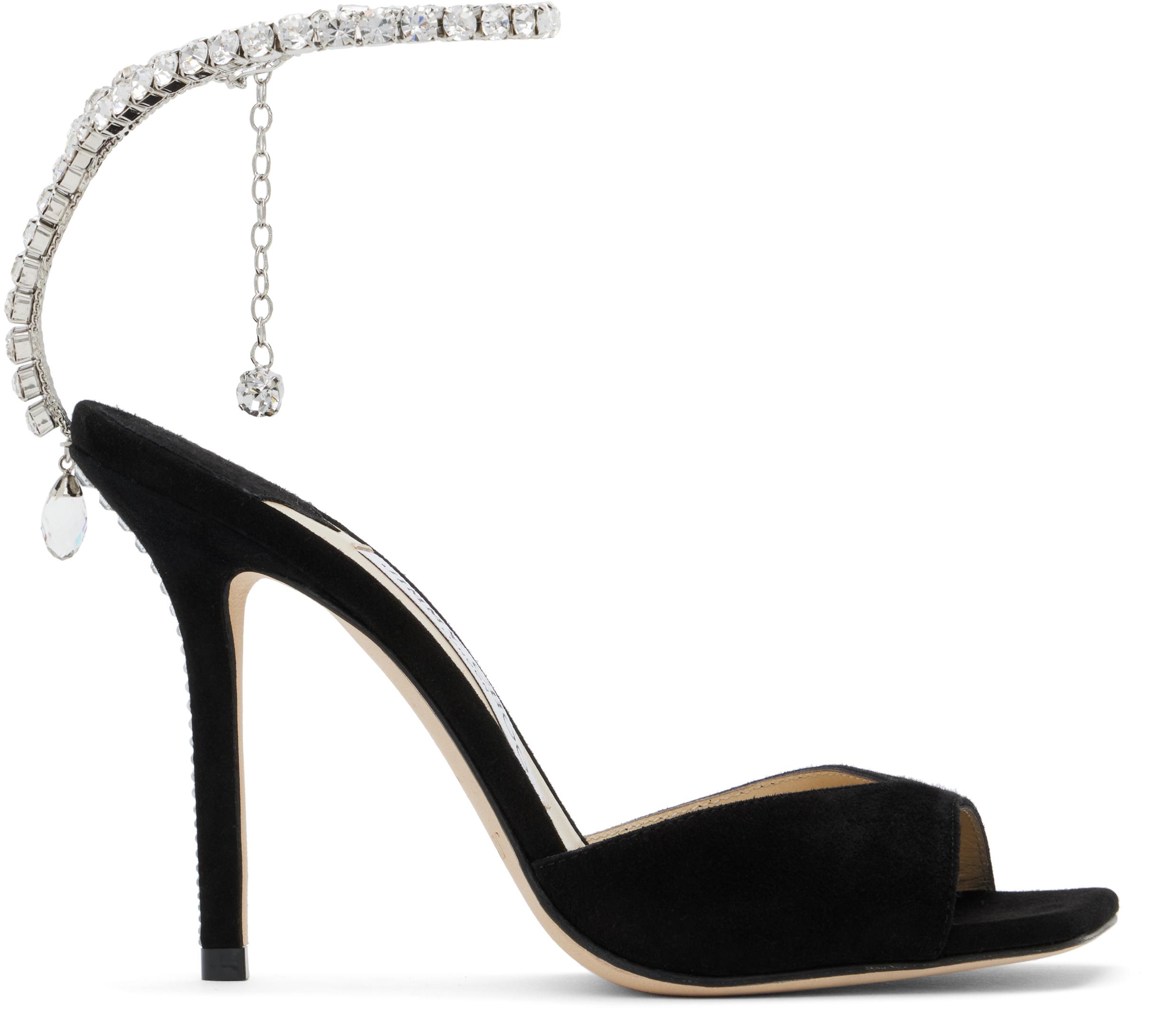 Jimmy Choo レディース ブラック Saeda 100 ヒールサンダル ヒール
