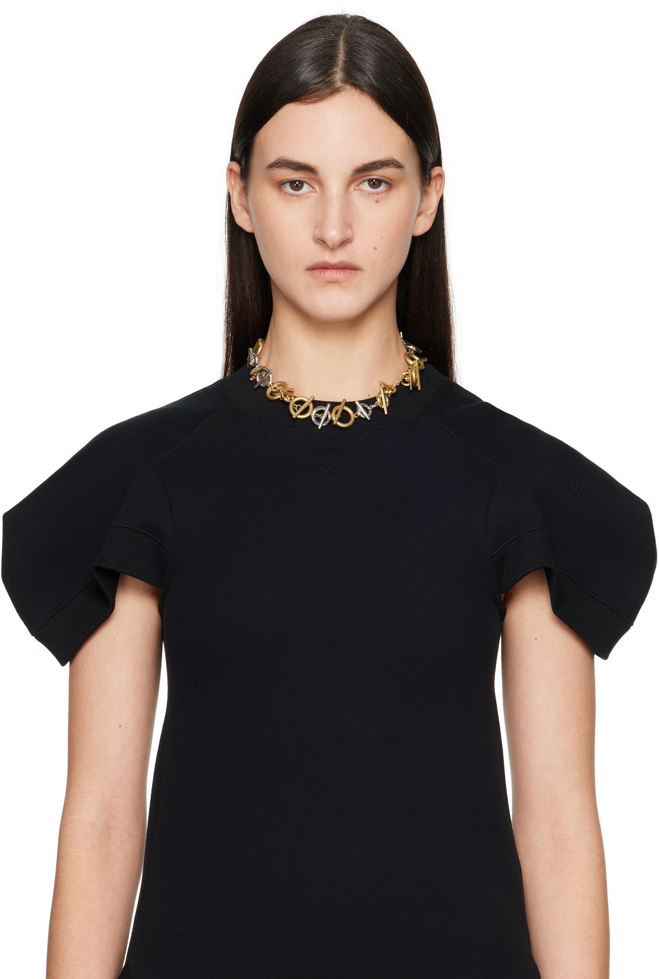 【関税込み】sacai ゴールド＆シルバー Toggle Clasp ネックレス sacai: ゴールド＆シルバー Toggle Clasp ネックレス | SSENSE 日本