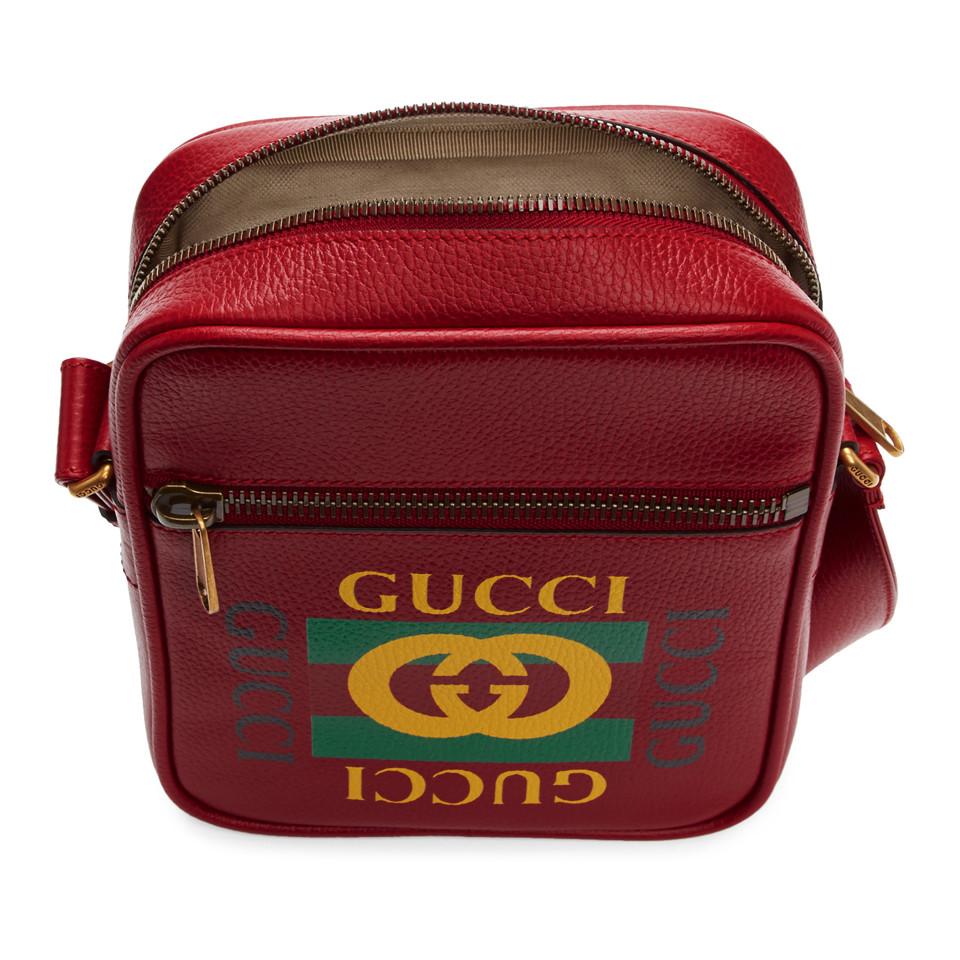 gucci red messenger bag