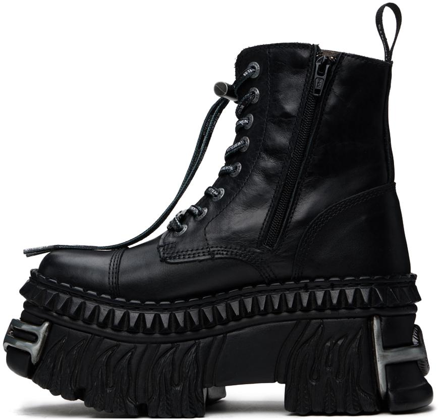 Platform combat boots black hot sale