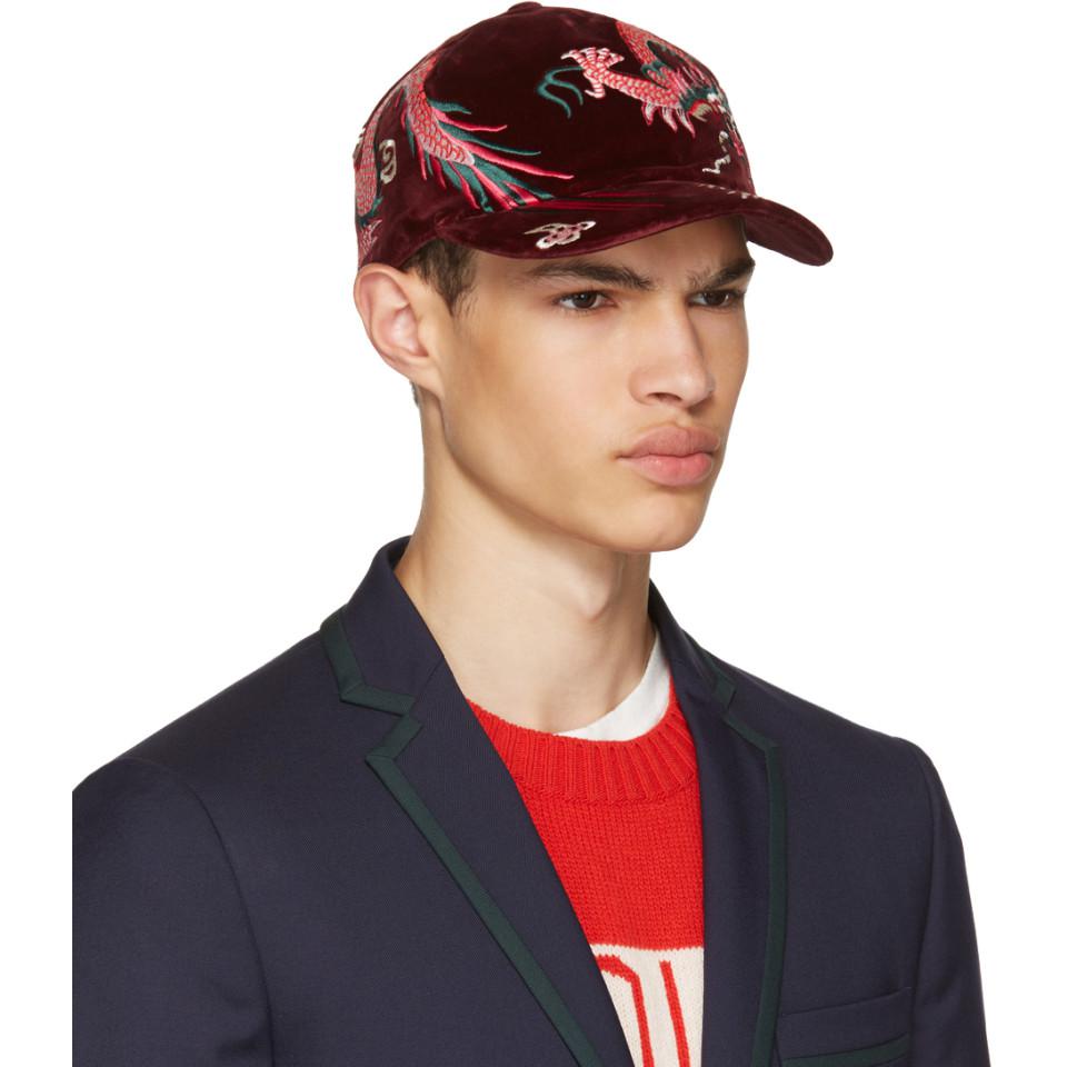 burgundy gucci hat