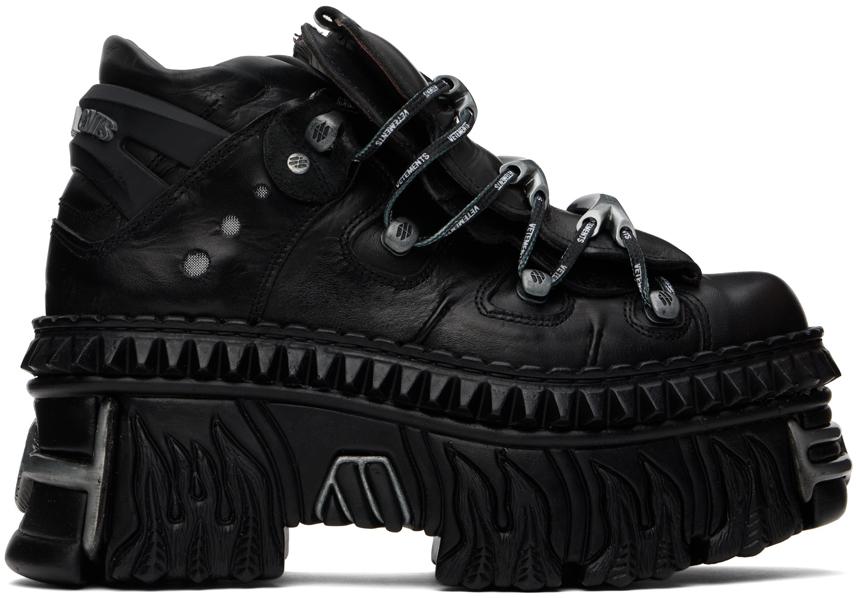 Vetements New Rock Edition Platform Sneakers in Black for