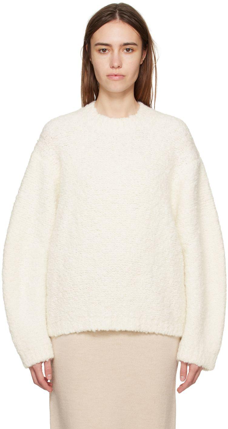Lauren Manoogian White Astrakhan Sweater in Natural | Lyst