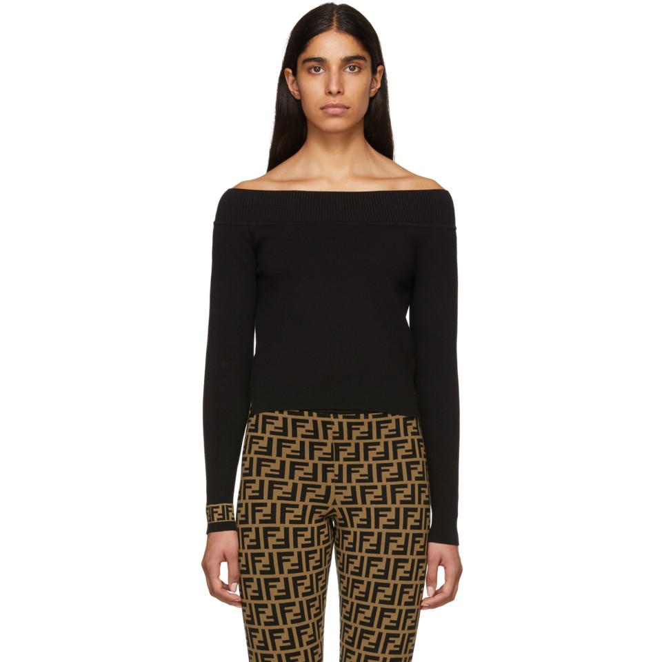 fendi off the shoulder sweater