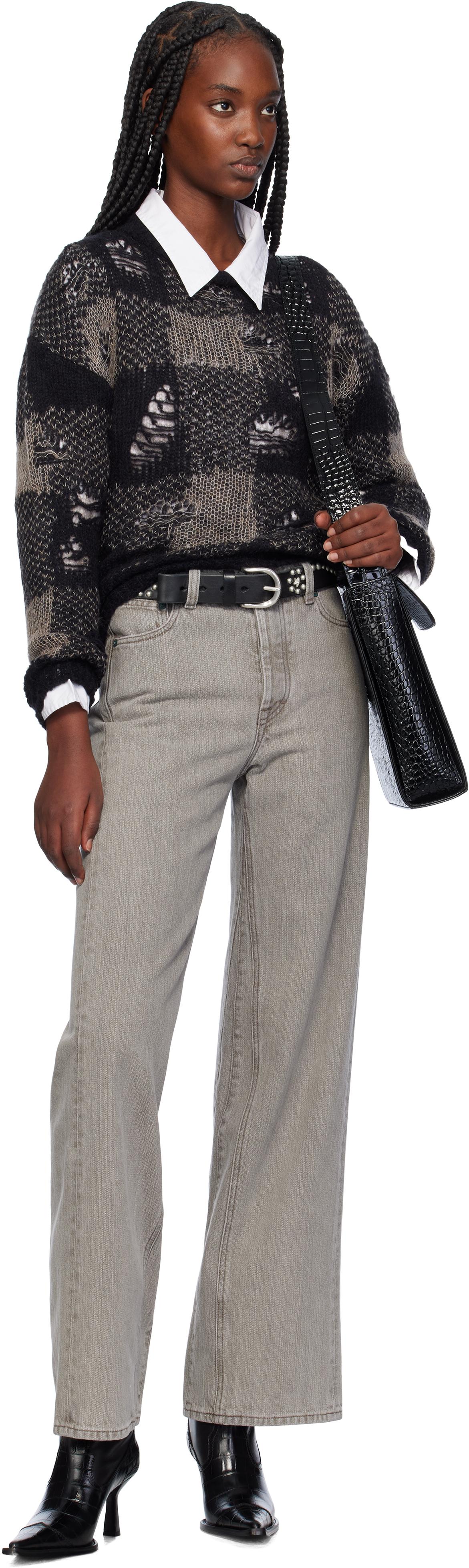 OUR LEGACY ブラック＆グレー Sonar ラウンドネック セーター