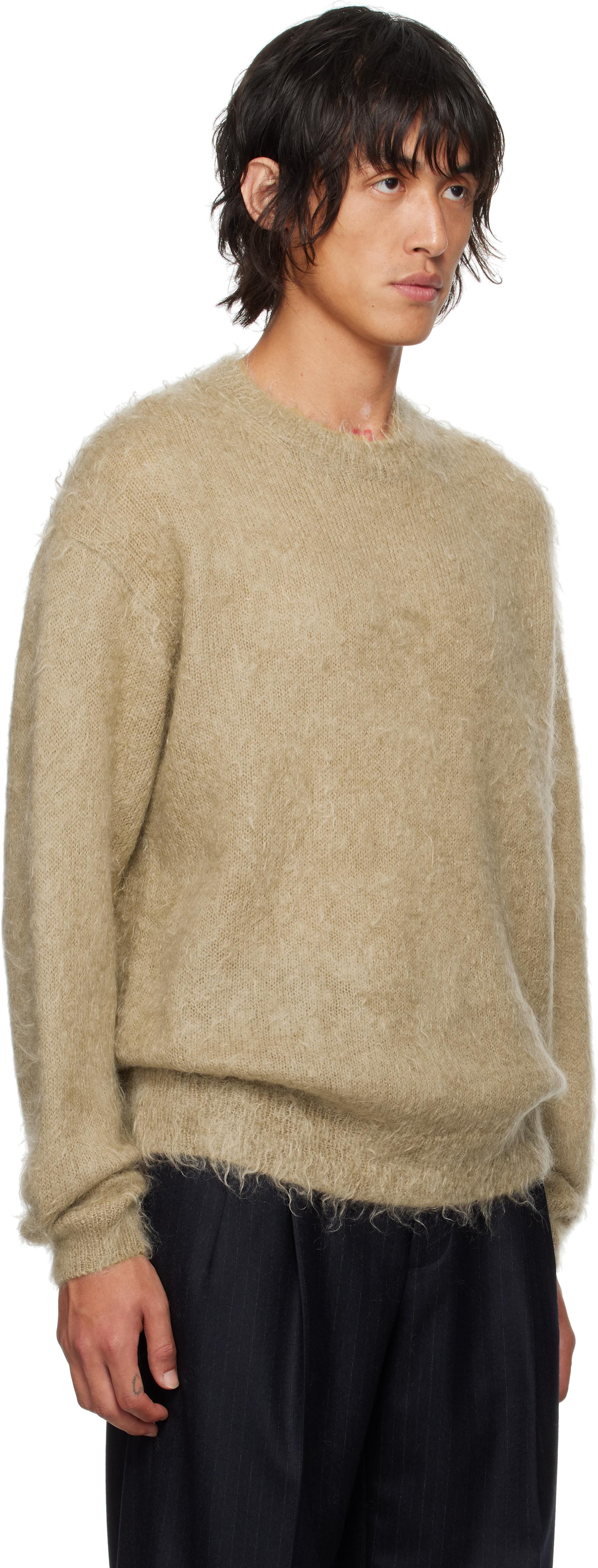 AURALEE Super Kid Mohair Sweater in Black for Men | Lyst