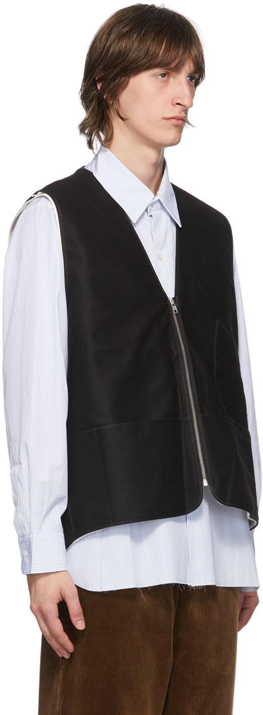 Camiel Fortgens Wool Black Worker Vest for Men | Lyst
