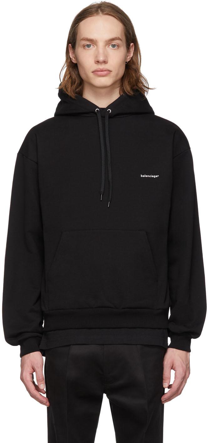 black balenciaga hoodie mens