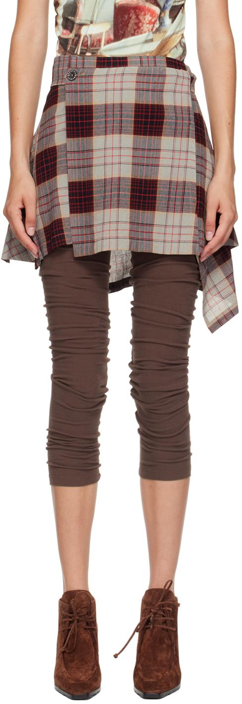 Vivienne Westwood レディース ブラック グレー&レッド Meghan Kilt 