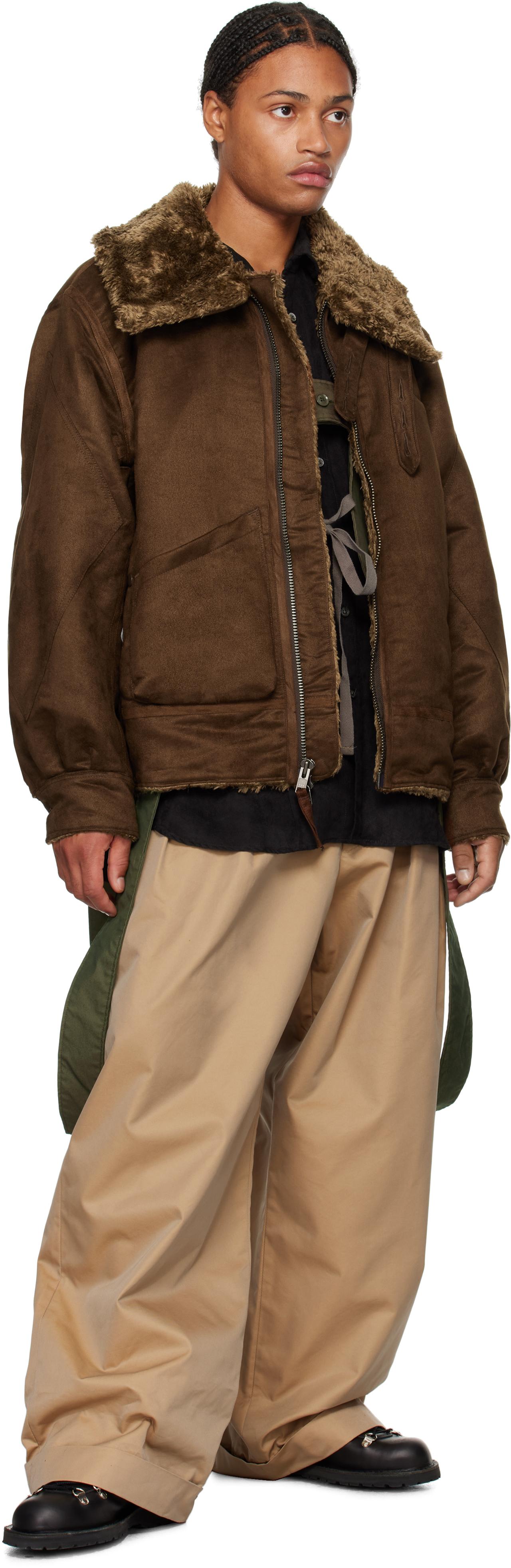 Engineered Garments B3 Faux-Suede Bomber Jacket in Brown for Men 