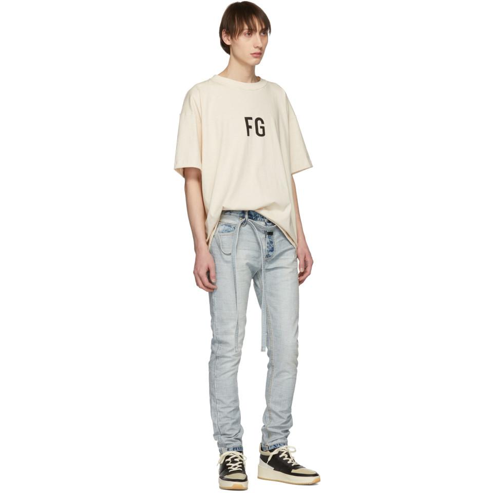 Fear Of God Ssense Off-white Fg T-shirt in Cream for Men - Lyst