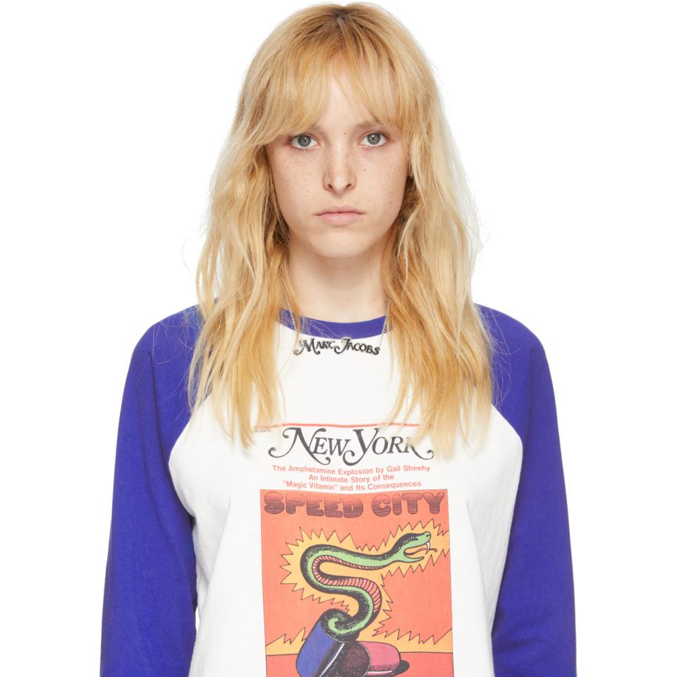 Marc Jacobs Silver New York Magazine Edition The Nameplate Pendant Mj Necklace In Metallic Lyst