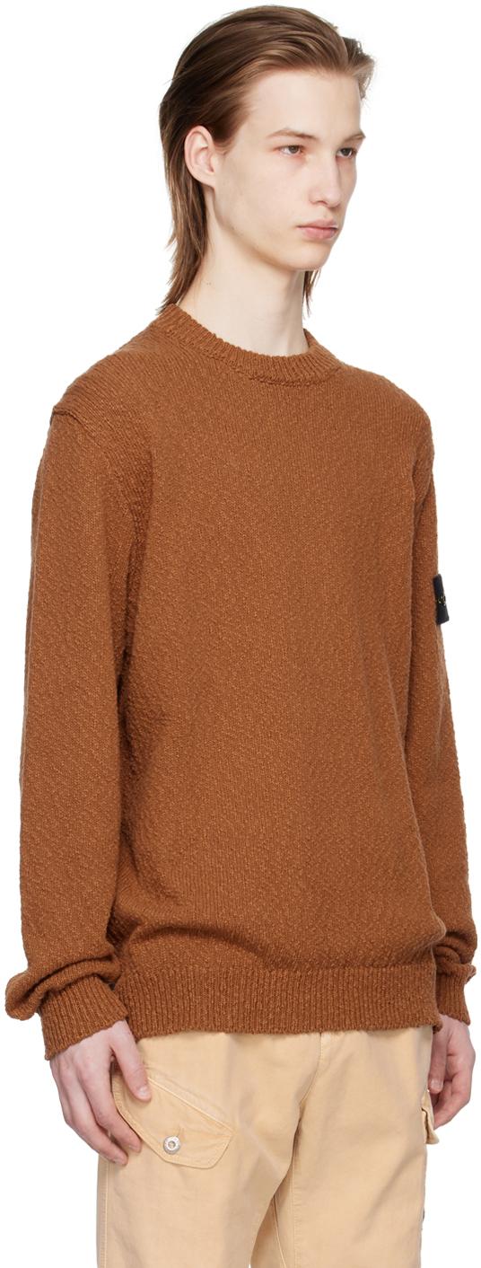Stone Island メンズ ブラウン ロゴパッチ セーター セーター & ニット