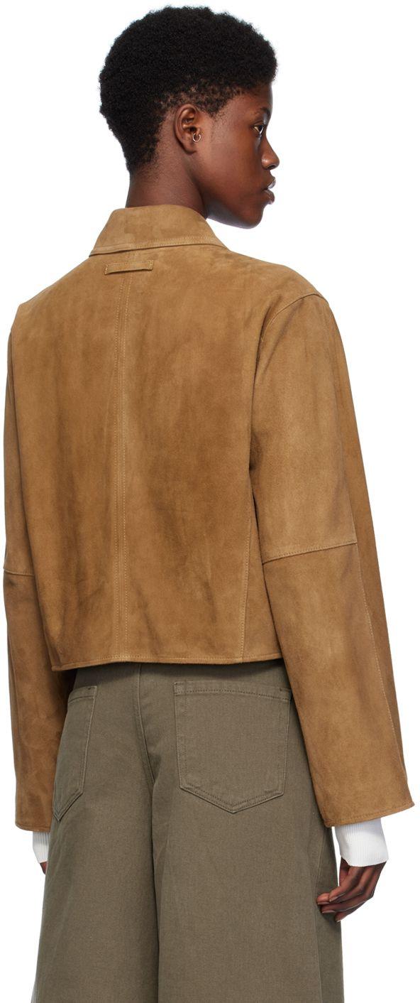 [LOW CLASSIC] / ☆ 24FW SUEDE HALF COAT / DARK BROWN LOW CLASSIC Tan Paneled Suede Jacket Low Classic