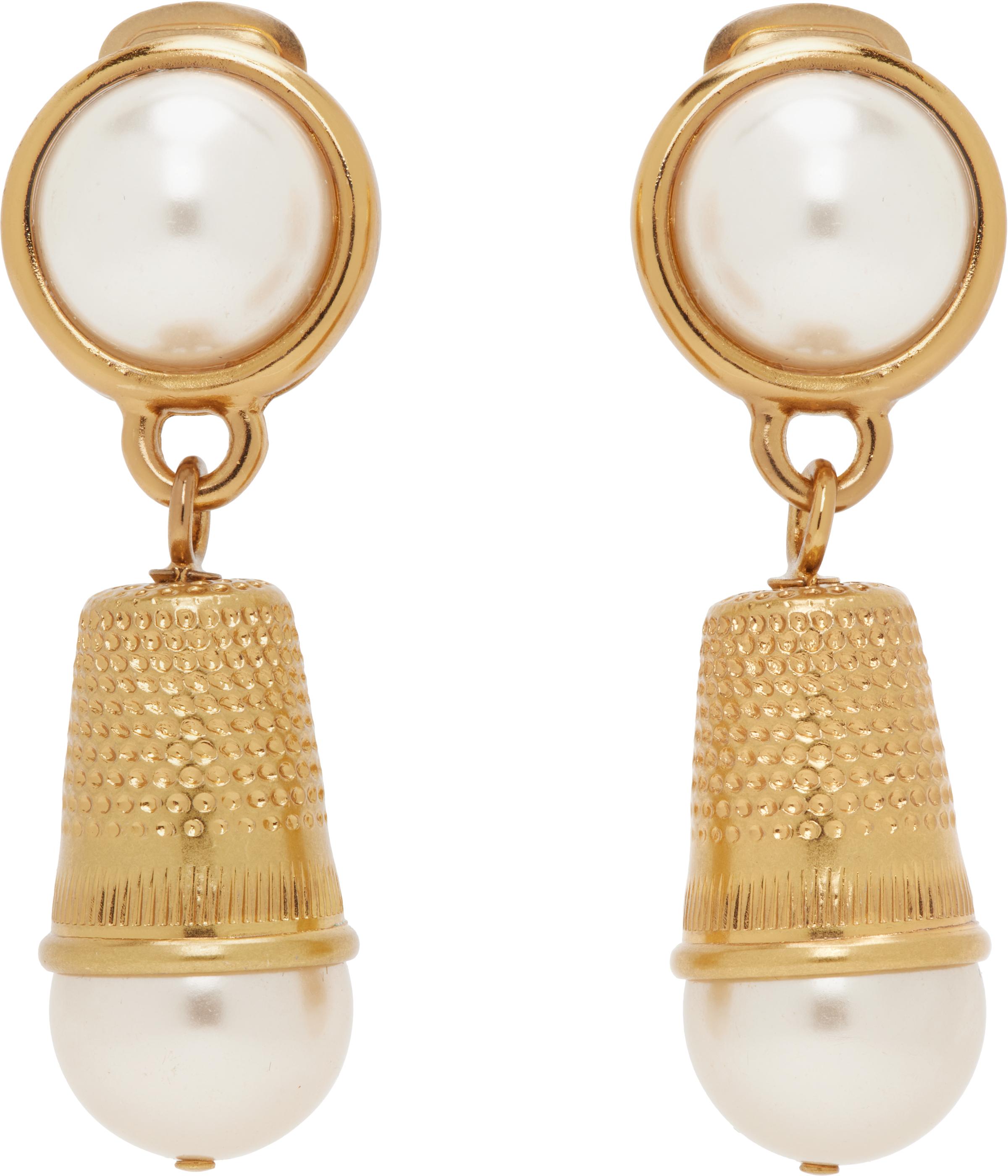 【送料&関税込】Moschino Earrings heart Moschino heart-shaped clip-on Earrings | Gold | FARFETCH JO