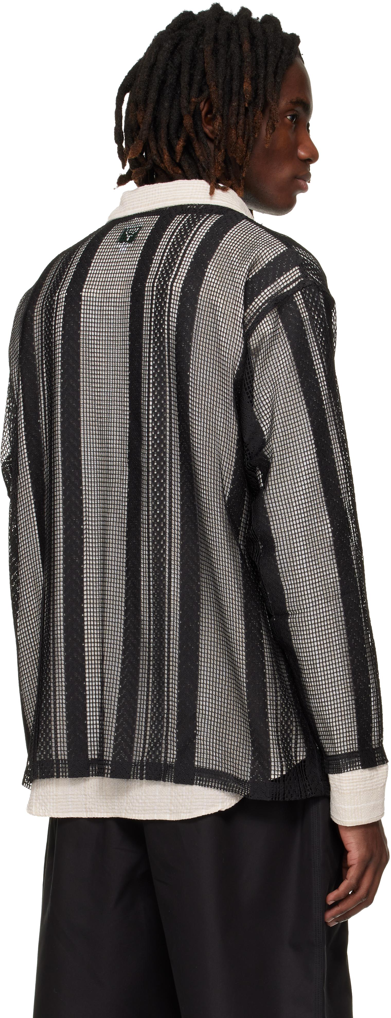 South2 West8 Poly Lace V-Neck Cardigan in Black for Men | Lyst