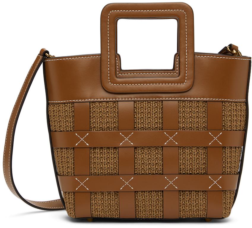 STAUD Leather Mini Shirley Handle Bag in Tan (Brown) Lyst